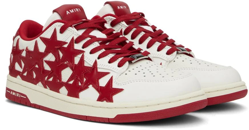 AMIRI Red & White Stars Low Sneakers 4