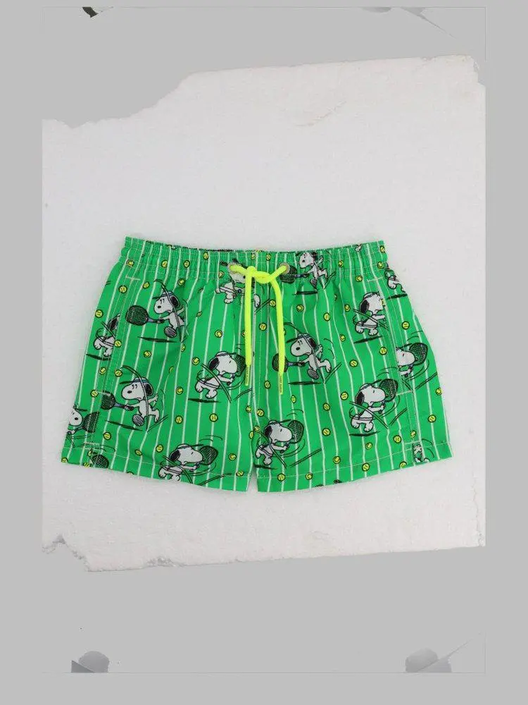 Mc2 Saint Barth Mc2 Saint Barth Kids Jean Snoopy Print Swim Shorts