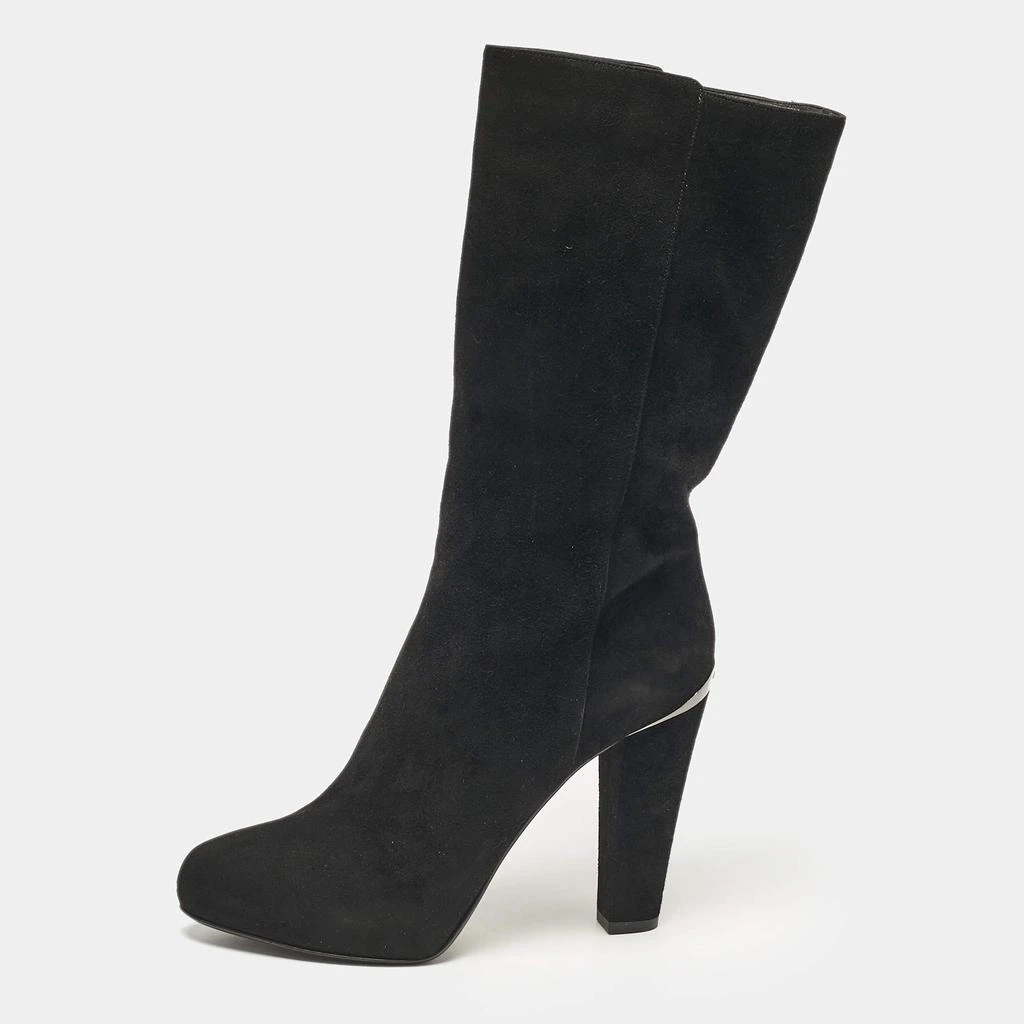 LE SILLA Le Silla Black Suede Calf Length Boots Size 41 1