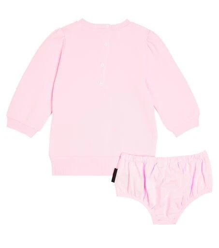 Balmain Baby logo cotton dress and bloomers set 3