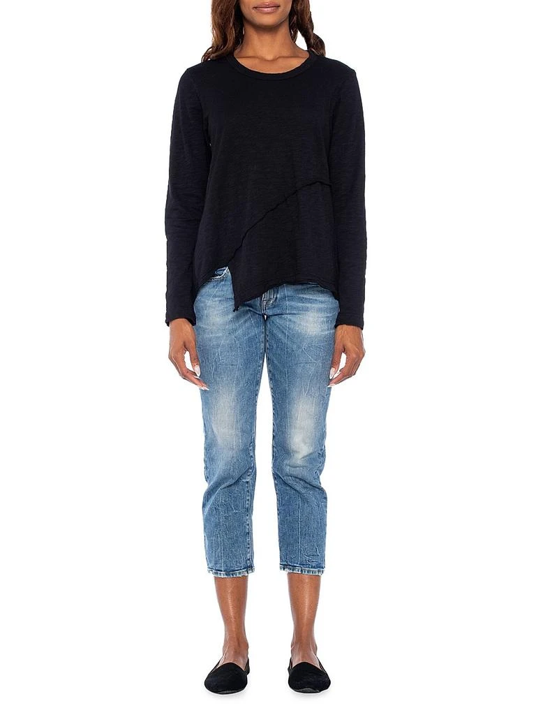 Wilt Crew Long Sleeve Easy Crossover Hem 2