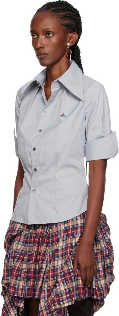 Vivienne Westwood Gray Short Sleeve Violin Shirt 4