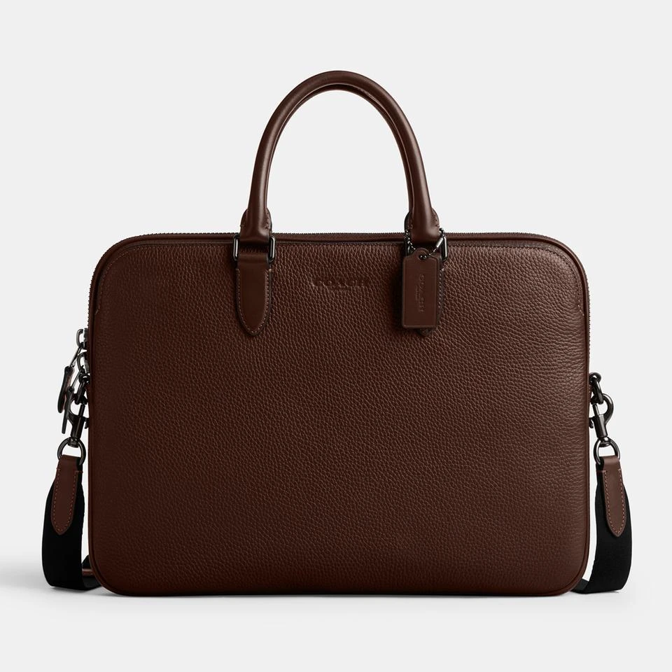 Coach Coach Gotham Pebble-Grain Leather Slim Briefcase 1