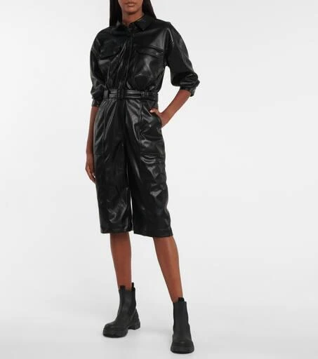 Shop Kayley faux leather jumpsuit on Sale at BeyondStyle – Get 40