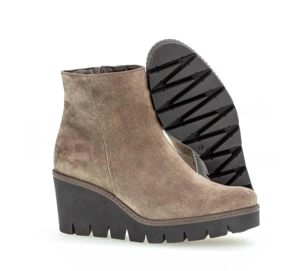 Gabor Women's Heidi Wedge Boot In Tan Suede 4