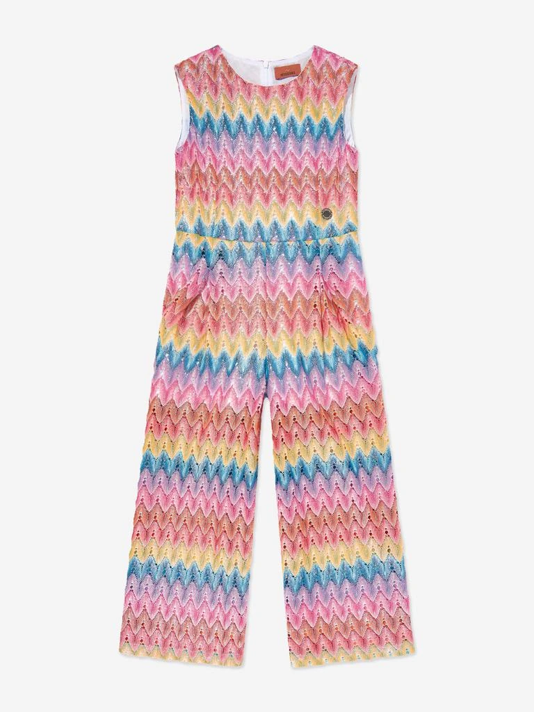 Missoni Missoni Girls Woven Zigzag Jumpsuit in Multicolour