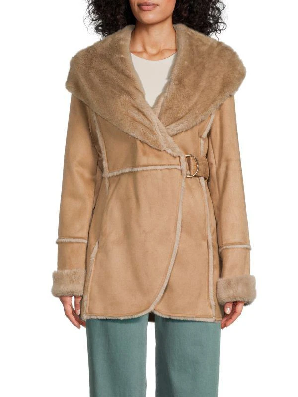 Via Spiga Faux Fur Hooded Jacket 1