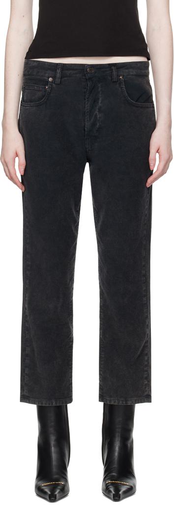 6397 Black Washed Trousers