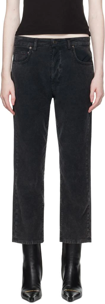 6397 Black Washed Trousers 1