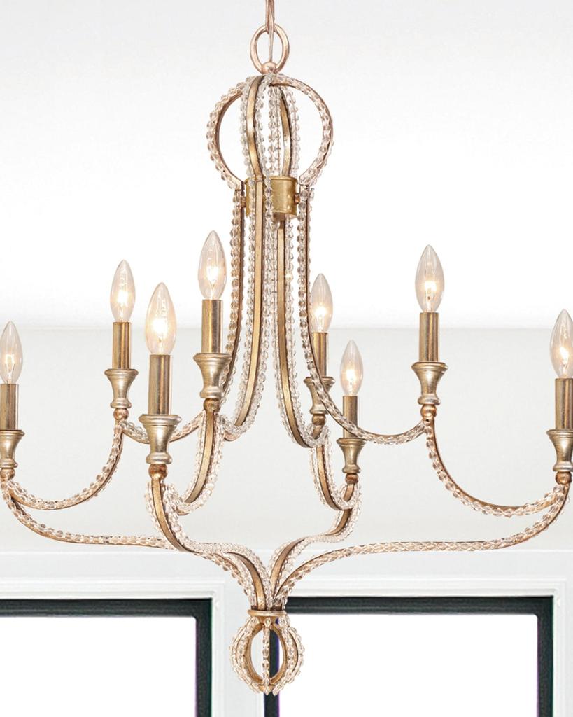 Crystorama Garland 8-Light Crystal Bead Chandelier