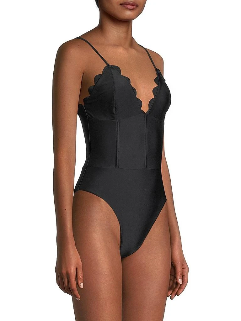 Ramy Brook Mikayla Scalloped One-Piece Swimsuit 4