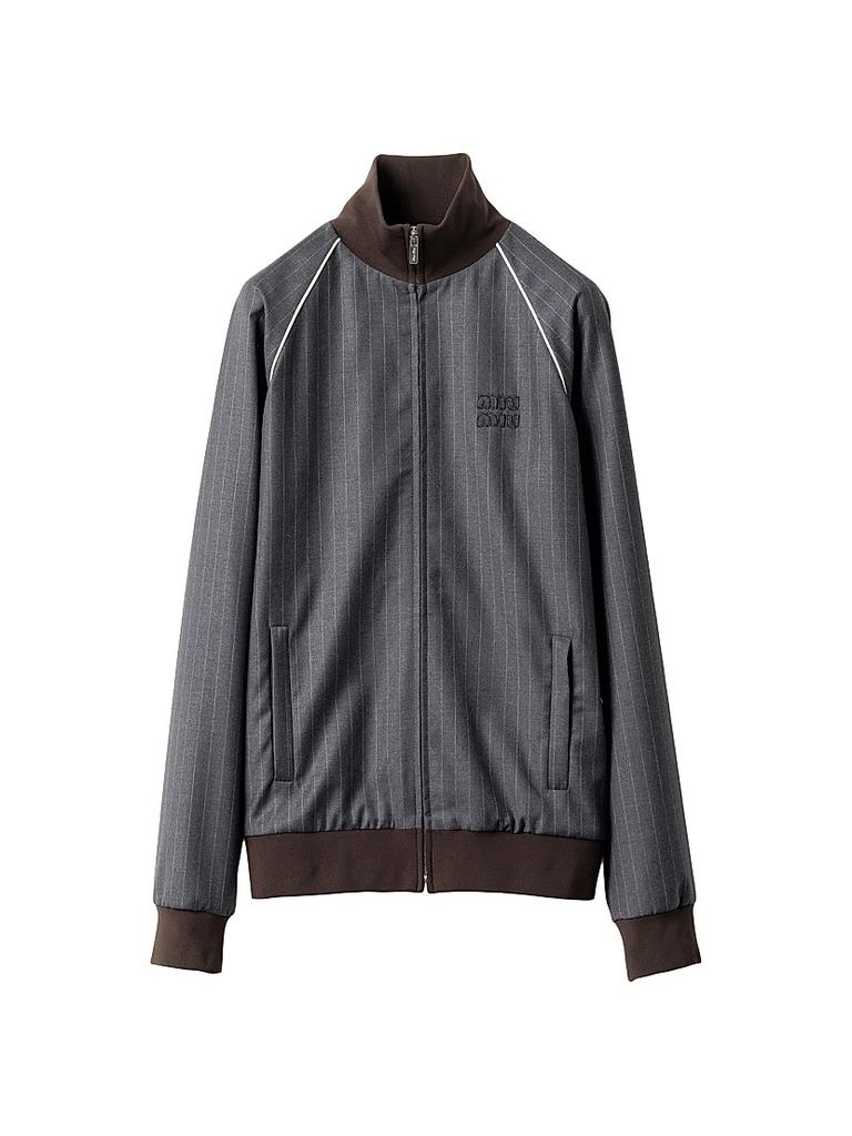 Miu Miu Miu Miu Logo-Patch Zipped Bomber Jacket - Jackets