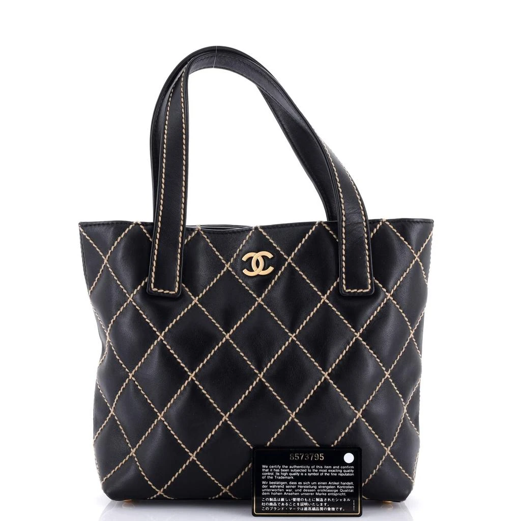 Chanel Surpique Tote Quilted Leather Small 2