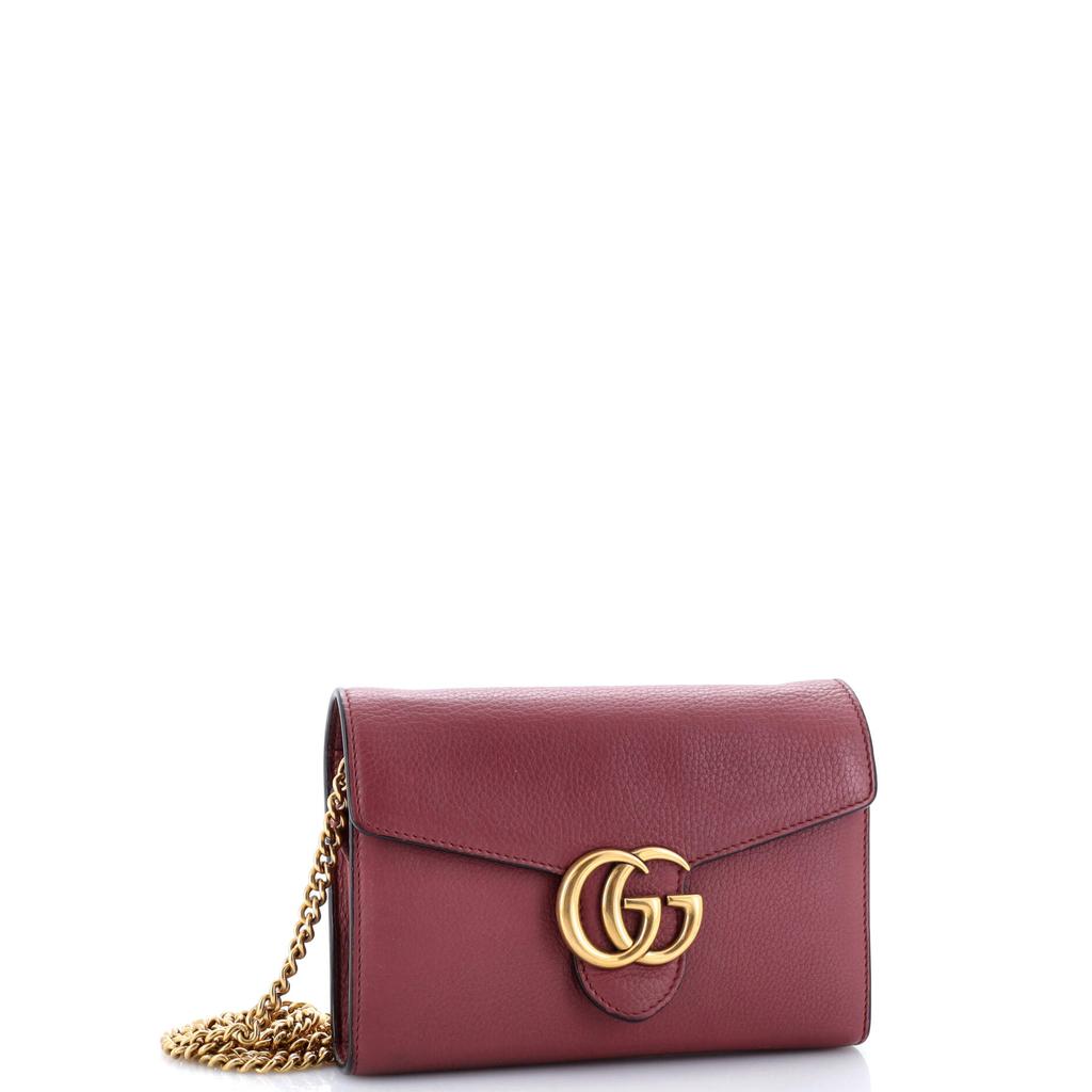 Gucci GG Marmont Chain Wallet Leather Mini