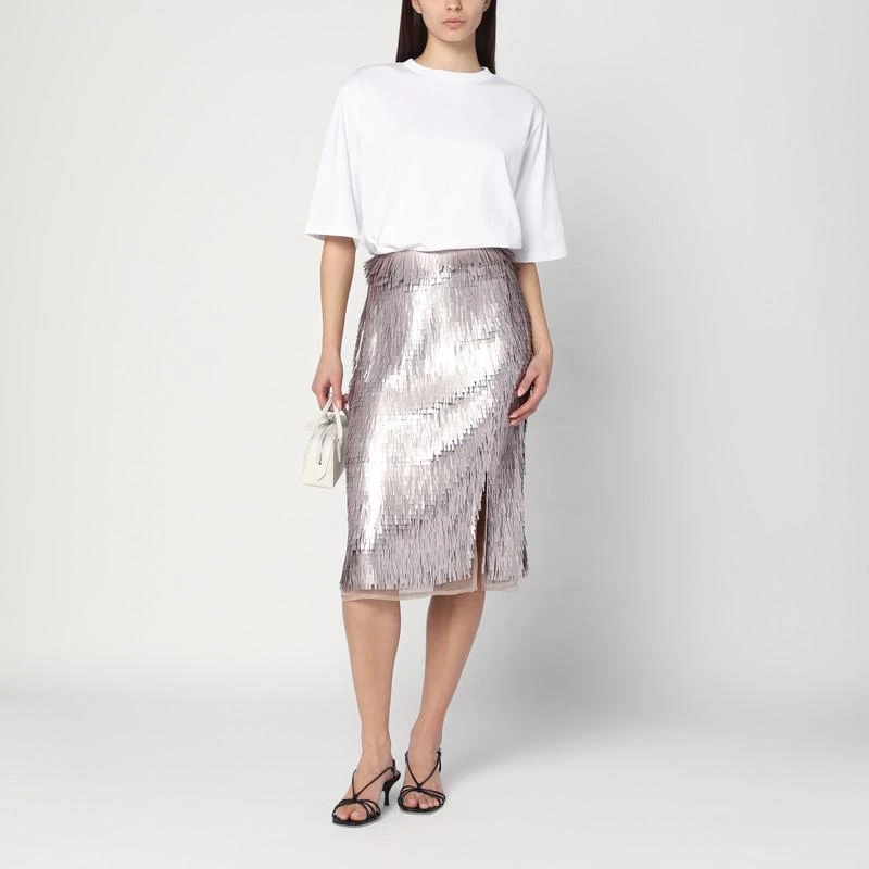 Róhe Pencil skirt with silver sequins 2