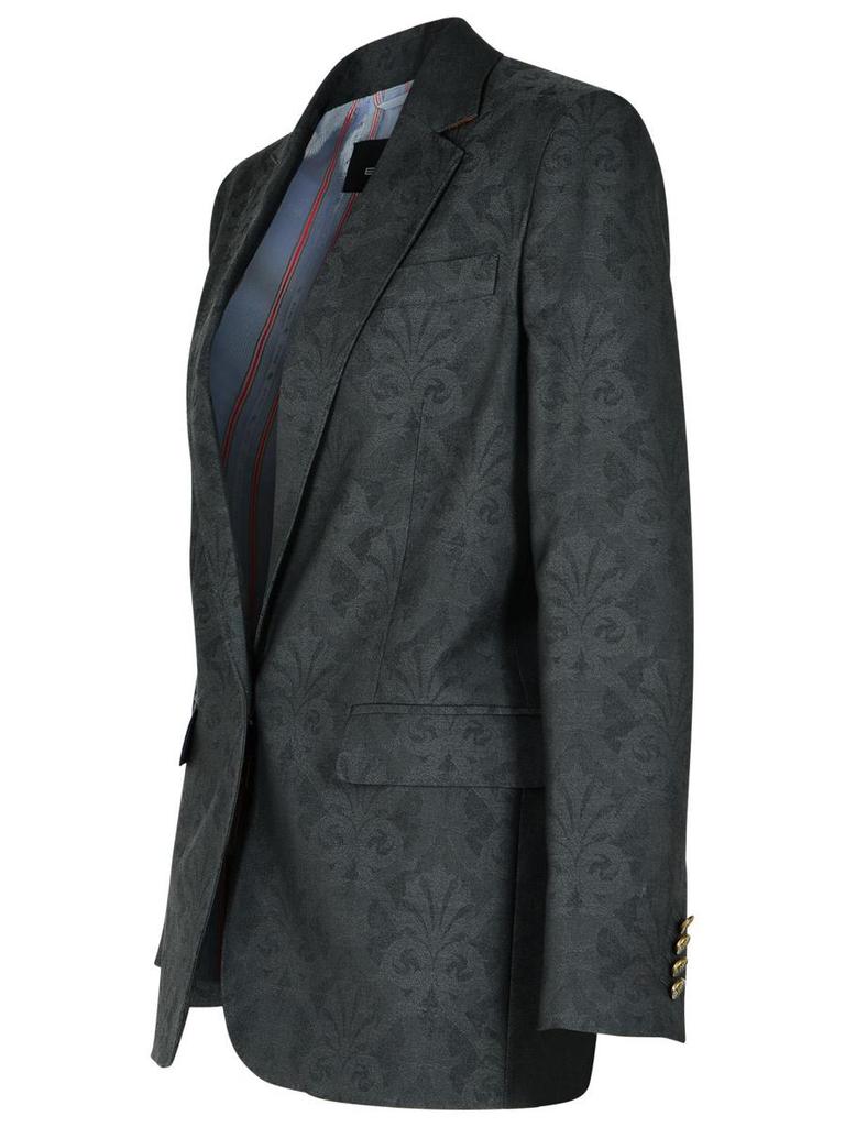 ETRO Etro Grey Wool Blazer