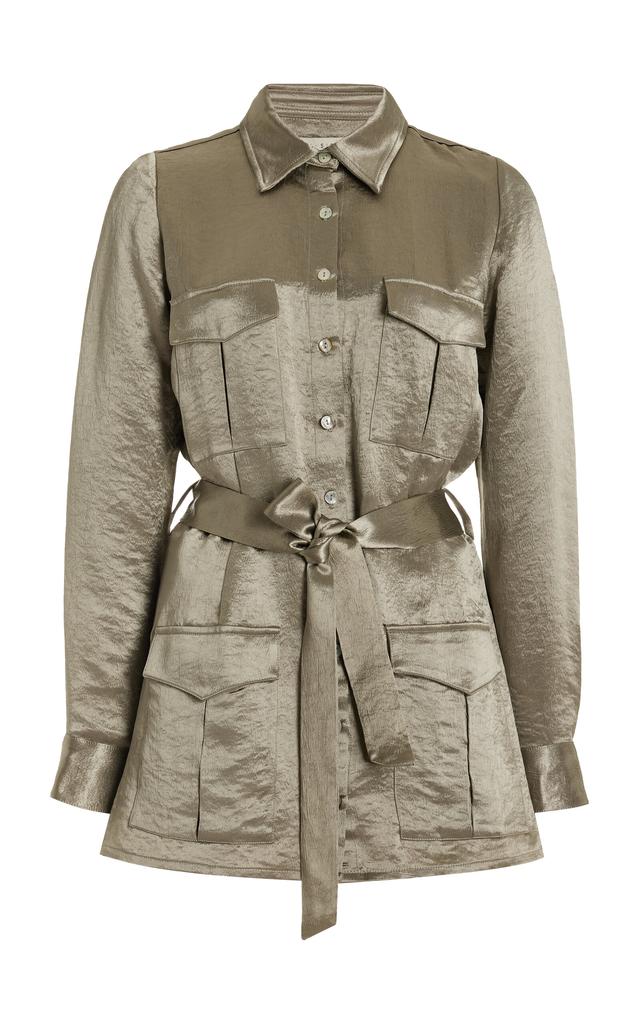 USISI SISTER USISI SISTER - Eloise Satin Jacket - Silver - L - Moda Operandi