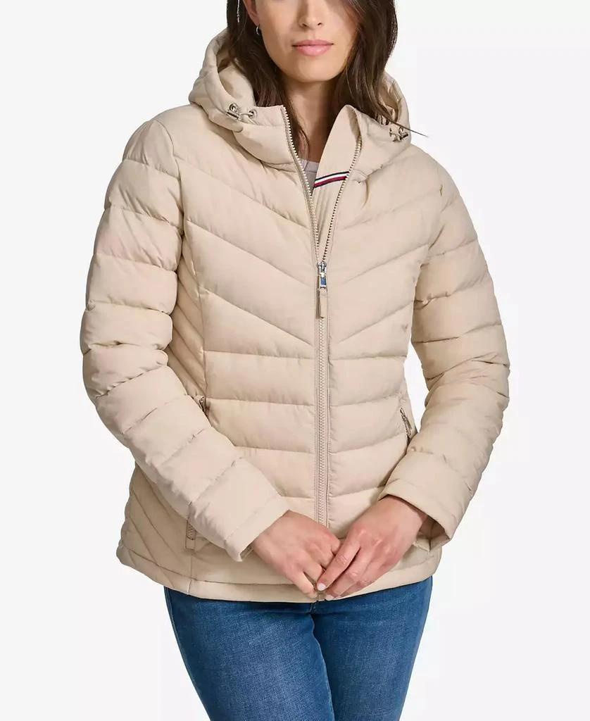 Tommy Hilfiger Women's Long-Sleeve Hooded Puffer Jacket