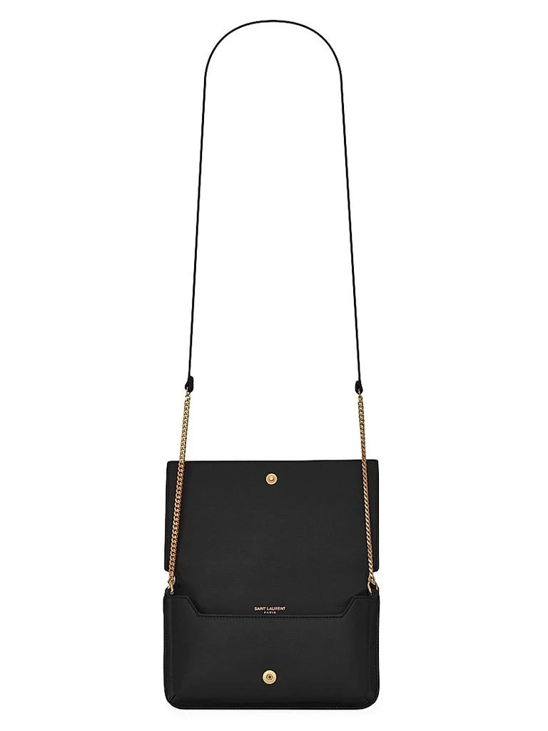 Yves Saint Laurent Cassandre Phone Holder with Strap in Smooth Leather 7