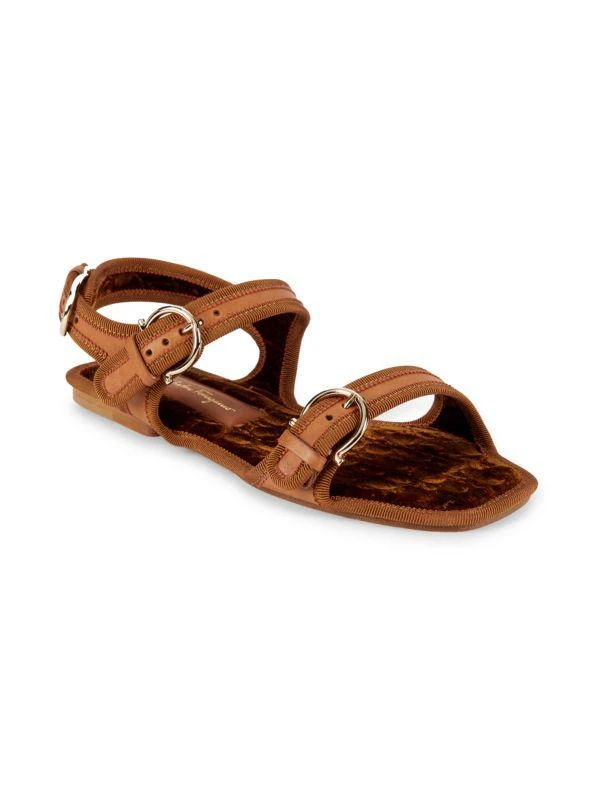 Salvatore Ferragamo Anteo Leather Flat Sandals 2