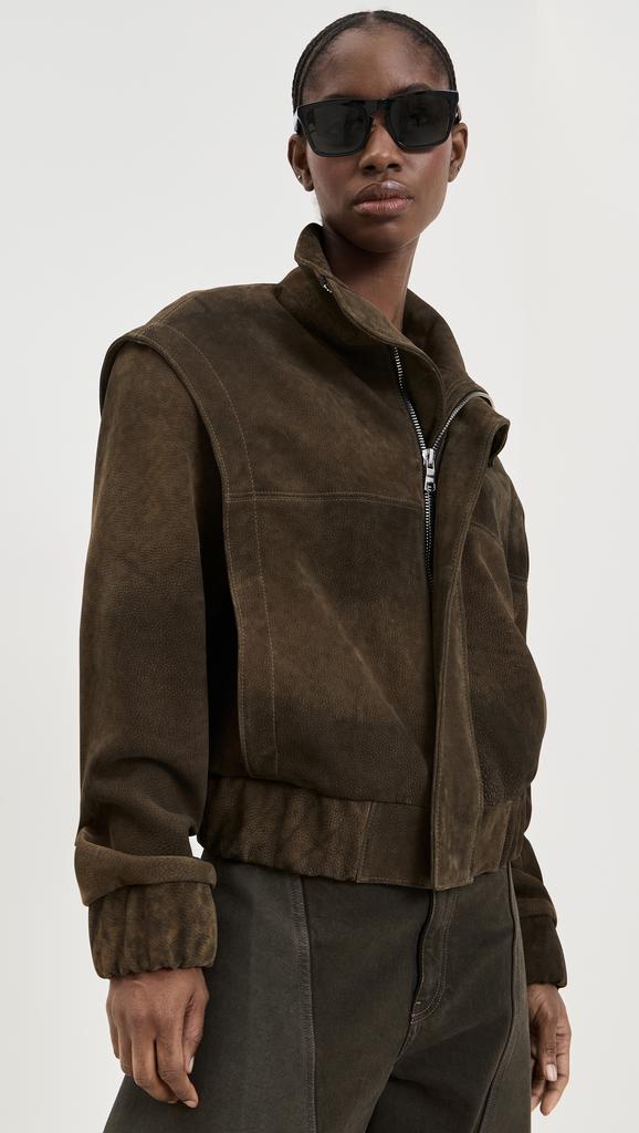 LaQuan Smith Bomber Jacket with Front Placket