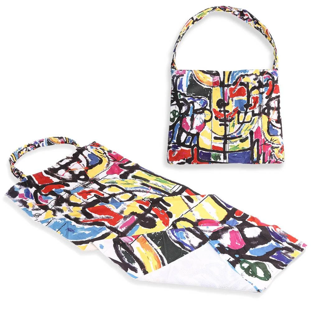 FASHNZFAB Abstract Print Beach Towel and Tote Bag 5