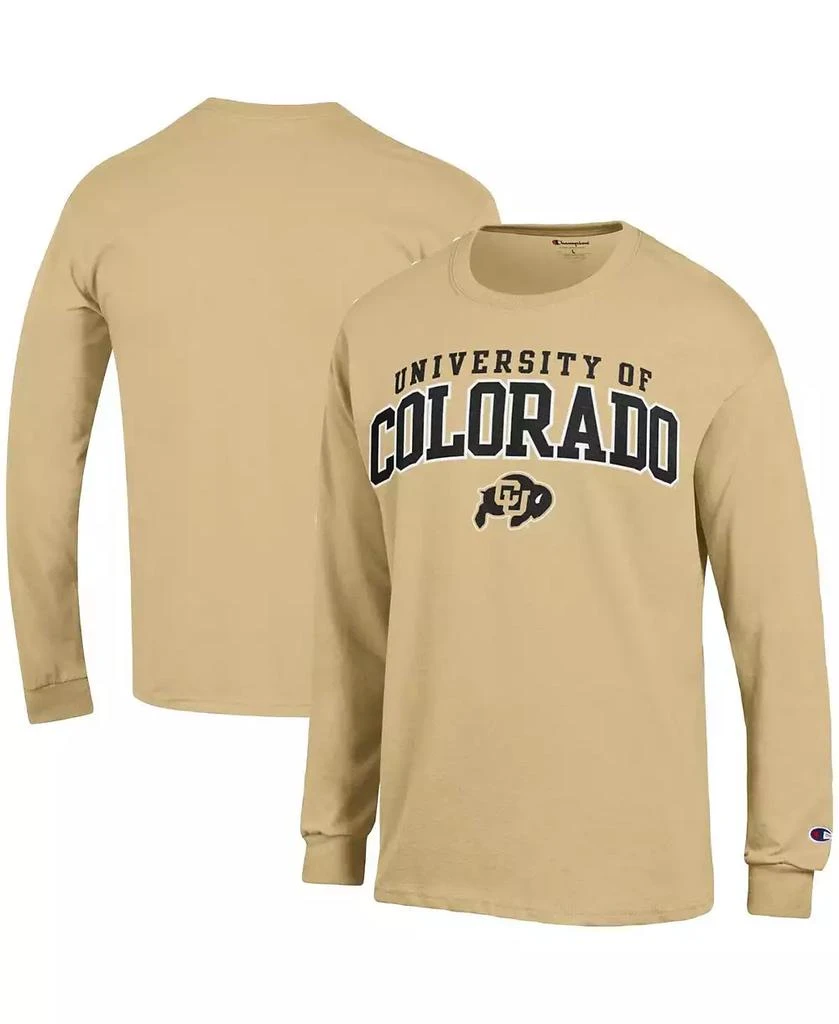 CHAMPION Men's Tan Colorado Buffaloes Property Of Long Sleeve T-Shirt 1