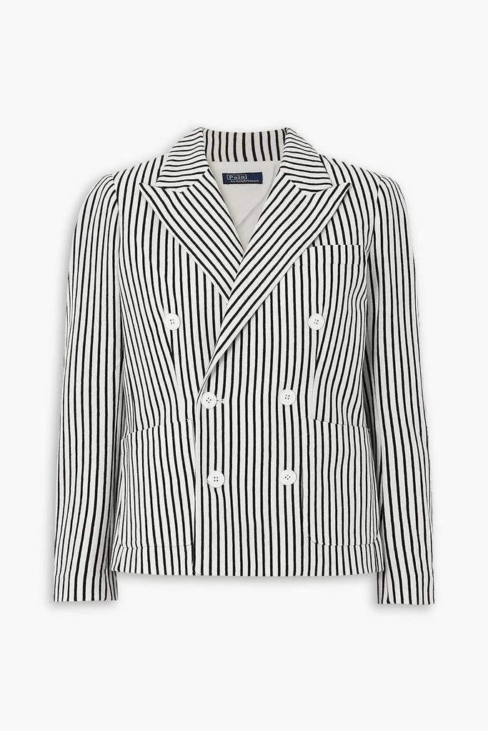 Ralph Lauren Double-breasted striped cotton blazer