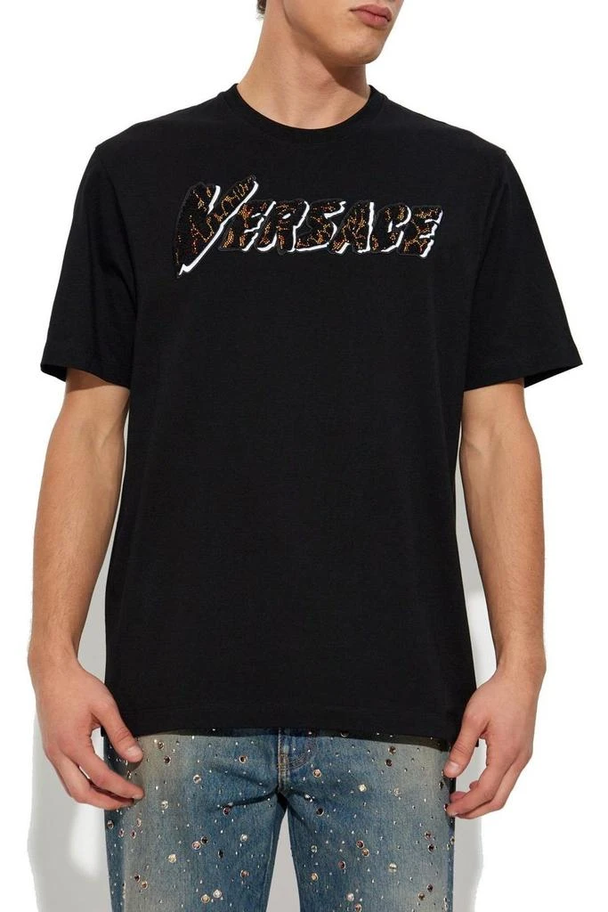 Versace Versace Logo-Embellished Crewneck T-Shirt 2