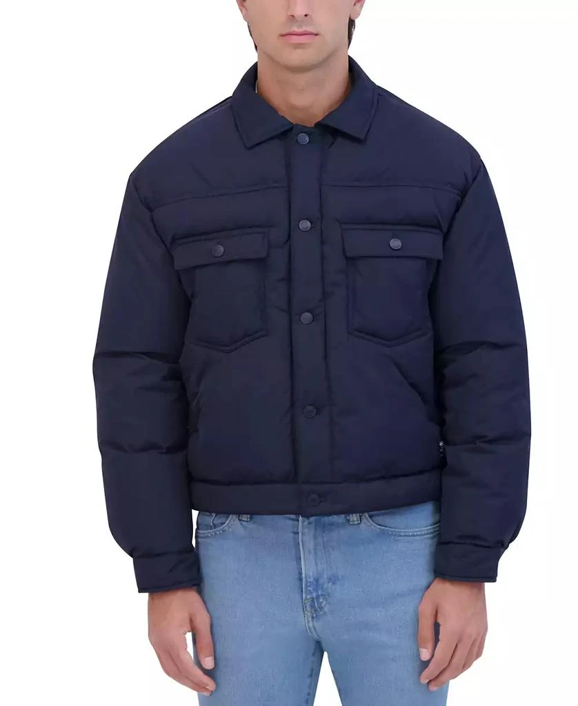 Hudson Men's Vintage Inspired Puffer Trucker Jacket 1