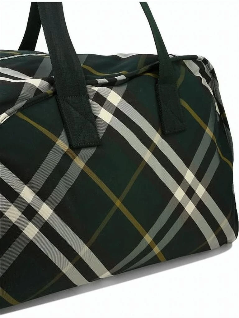 Burberry Check Pattern Nylon Duffle Bag 3