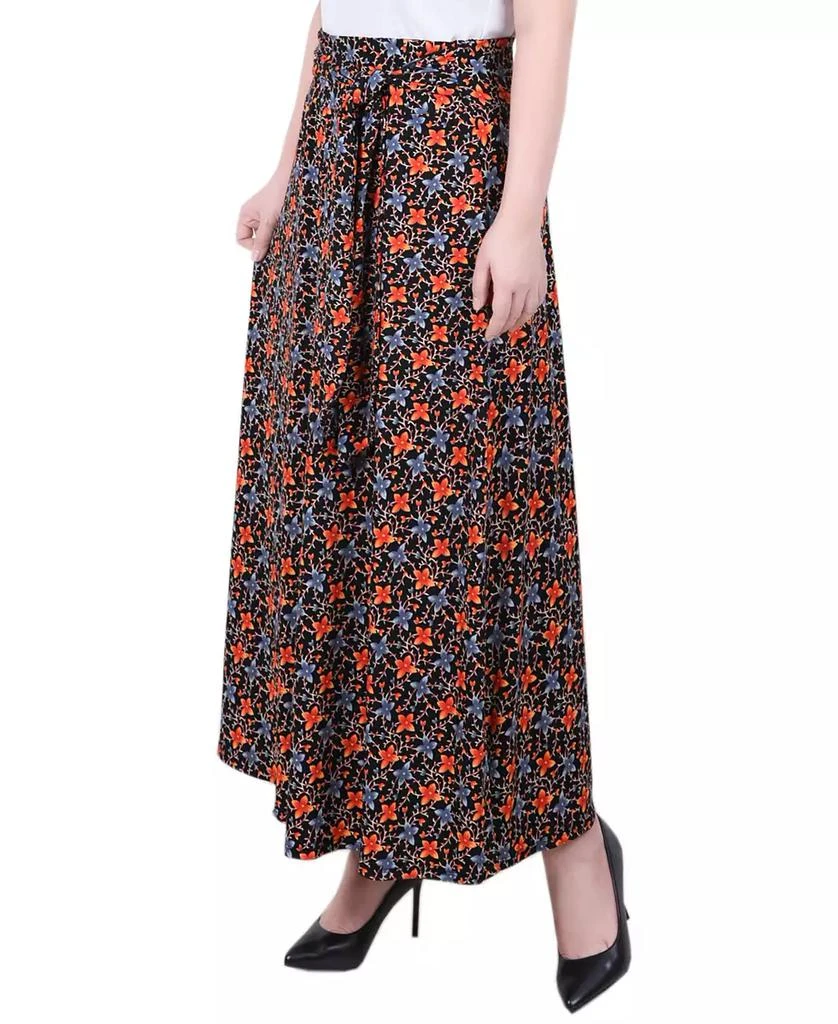 NY Collection Petite Maxi Skirt with Sash Waist Tie 3