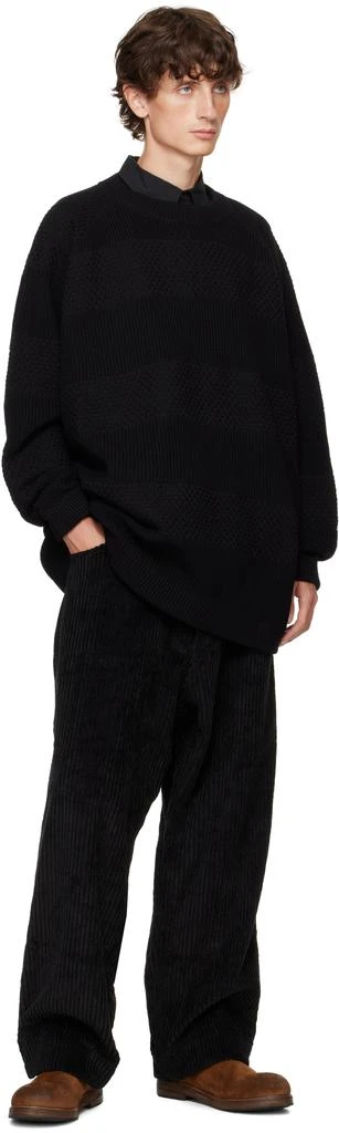 Jan-Jan Van Essche Black O-Project Sartuul Sheep Yarn Crewneck Sweater 4