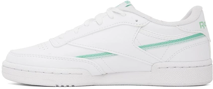 Reebok White & Green Club C 85 Vegan Sneakers 3
