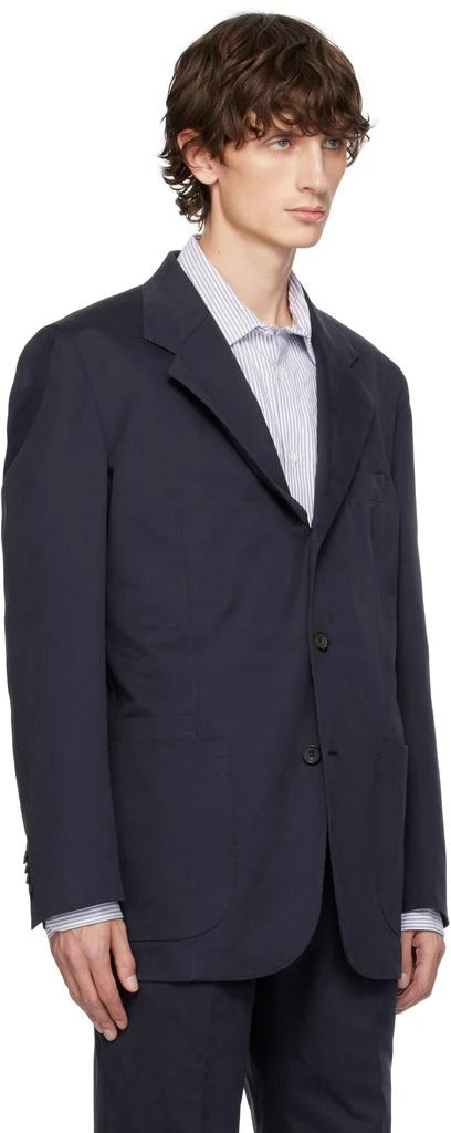 Drake's Navy Cotton Drill Tailored Blazer 2