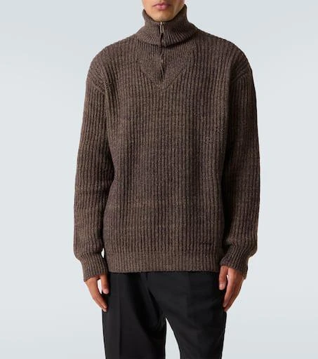MAISON MARGIELA Wool and cotton half-zip sweater 3