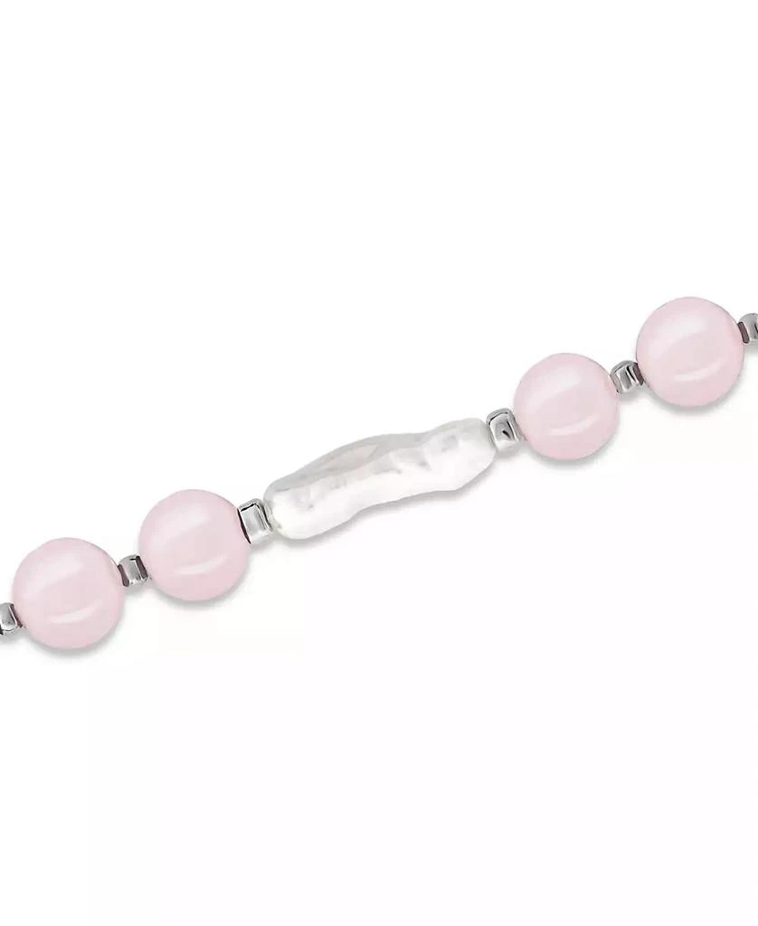 Macy's Genuine Stone Bead Biwa Pearl Stretch Bracelet 3