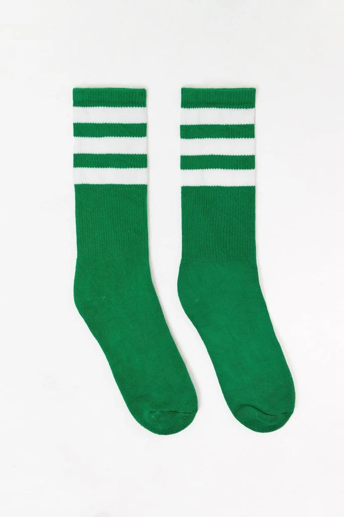 Los Angeles Apparel CALFSOCK - Unisex 3-Stripe Calf Sock 47