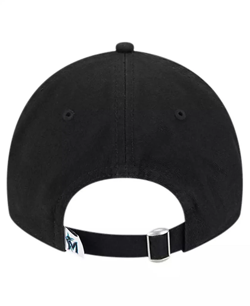 New Era Big Boys and Girls Black Miami Marlins Team Color 9TWENTY Adjustable Hat 3