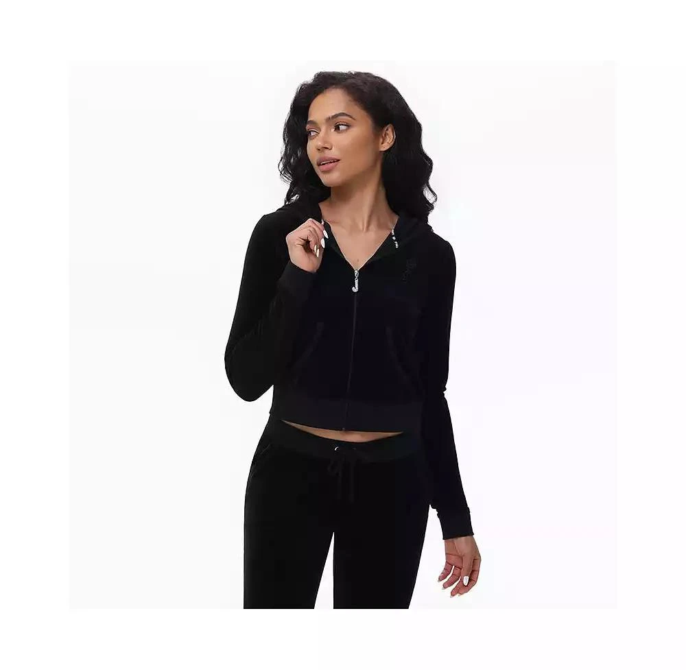 Juicy Couture Women's Heritage Cotton Velour Hoodie 1