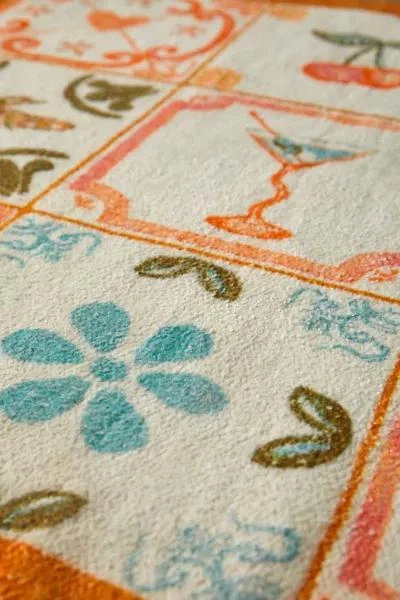 Urban Outfitters Mariana Tile Digital Printed Chenille Rug 3