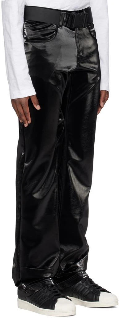 99% IS Black 'ATT1%TUDE' Always Glossy Trousers 2