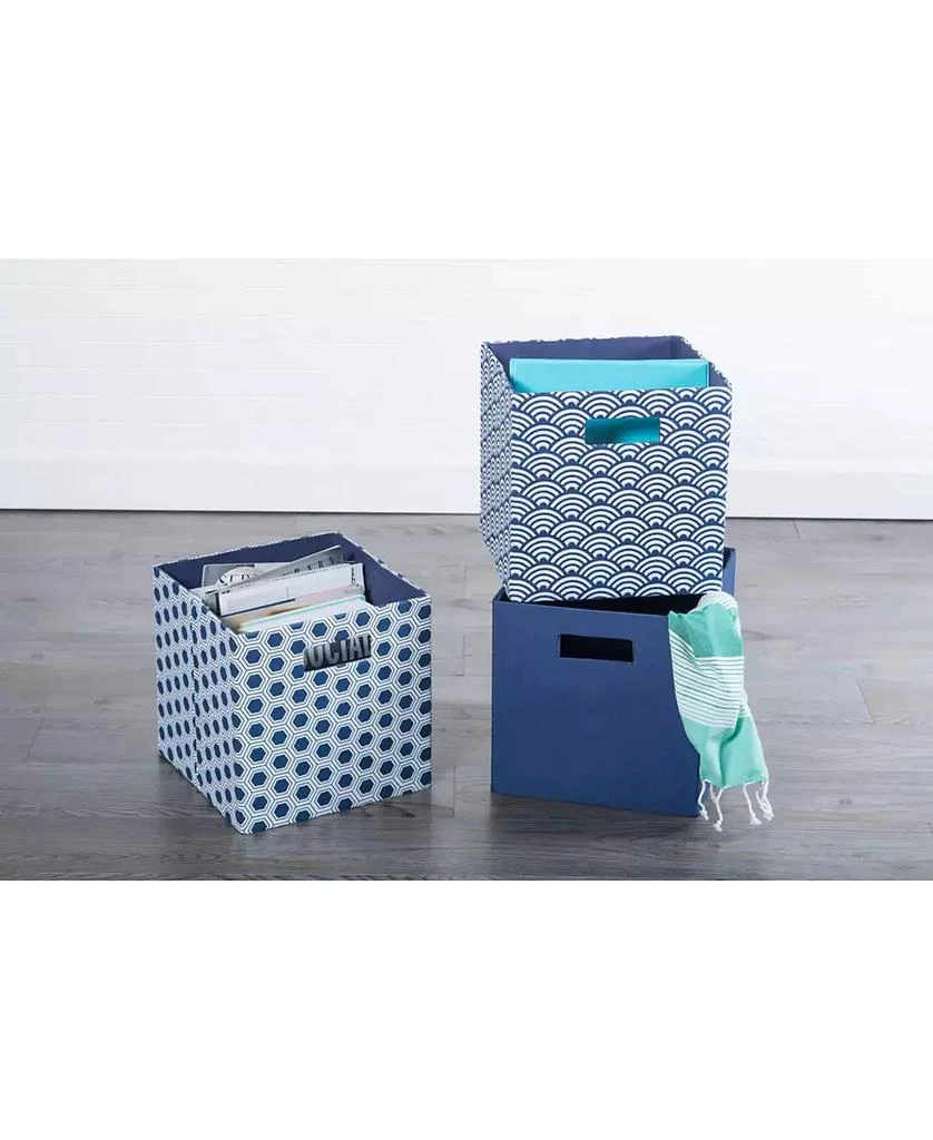 Design Imports Polyester Cube Solid Square 6