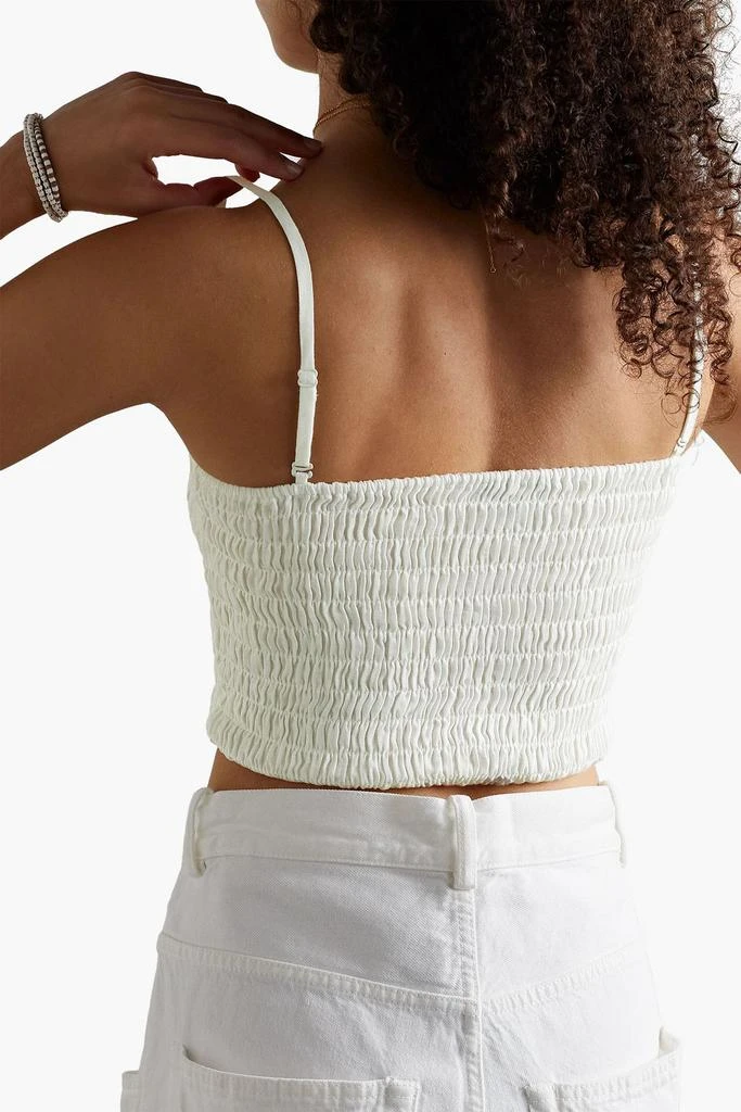 ATM Anthony Thomas Melillo Cropped shirred linen tank 3