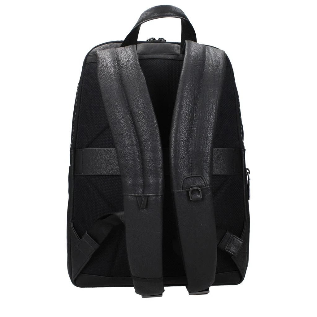 PIQUADRO Piquadro Black Leather Backpacks 3