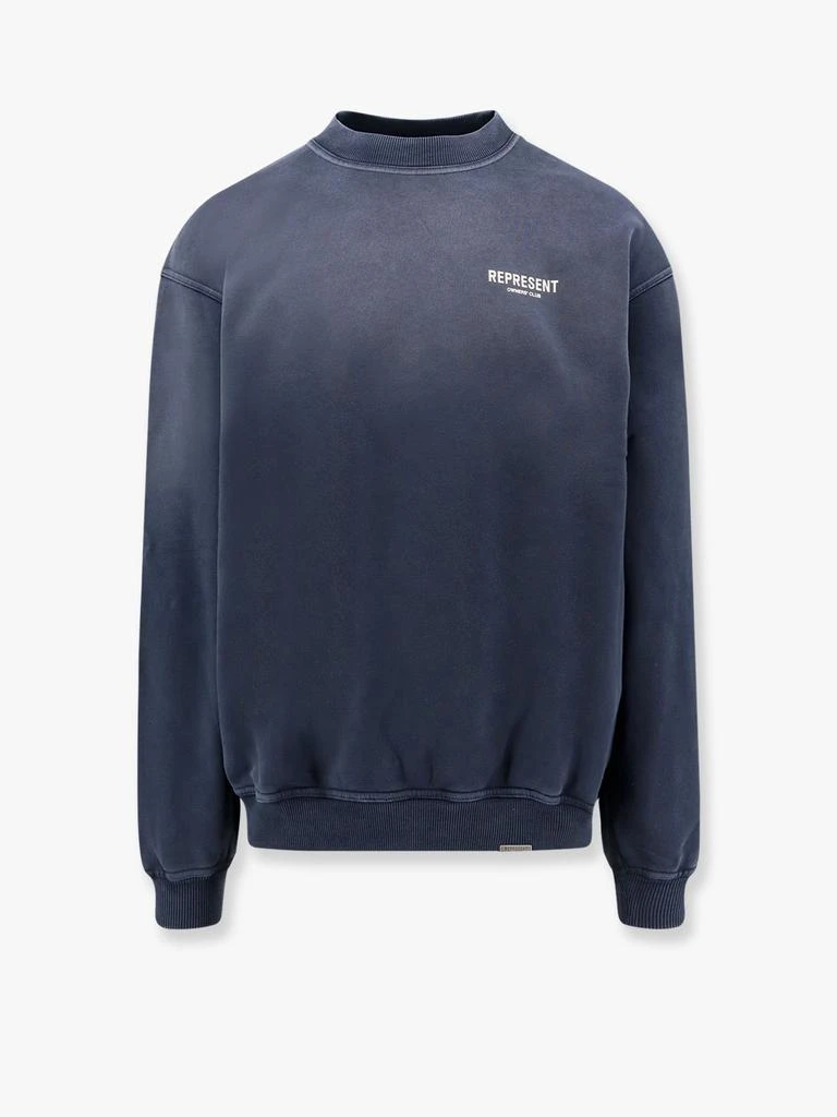 Represent Owners club cotton sweatshirt with frontal logo print 1
