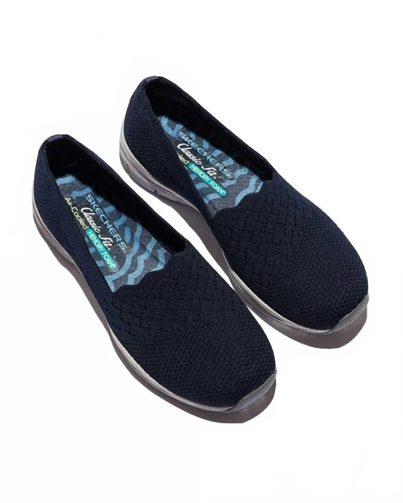 SKECHERS Women
s Seager Stat Stretch Knit Loafer In Navy