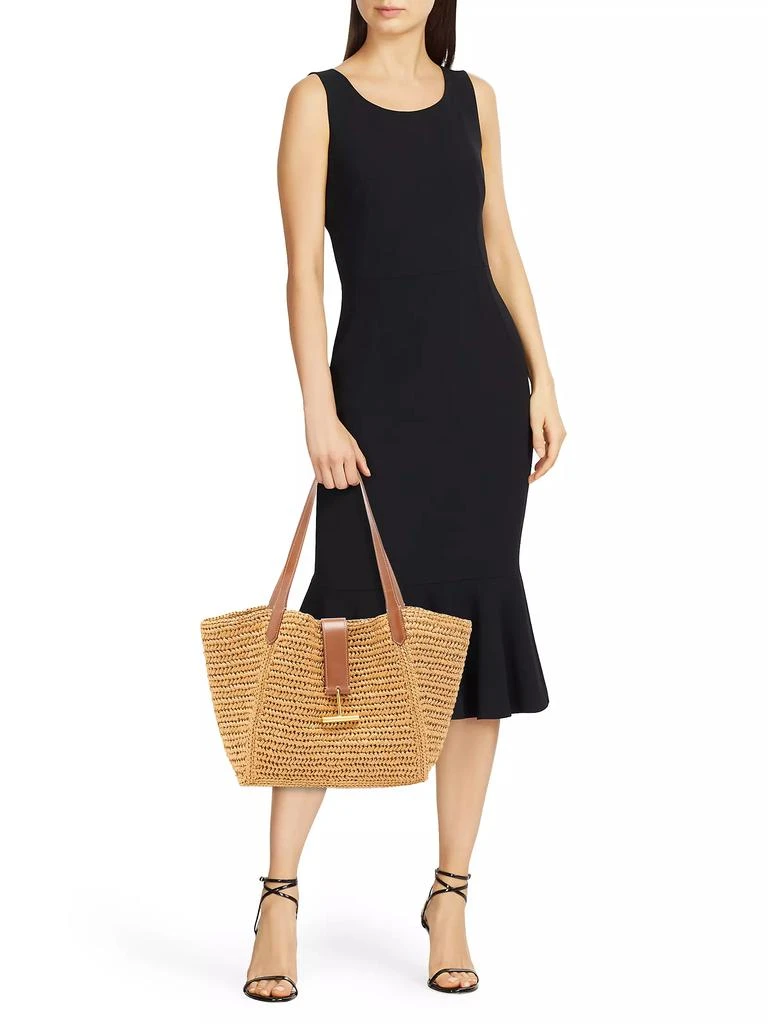 Tom Ford Tara Medium Raffia &amp; Leather Tote Bag 2