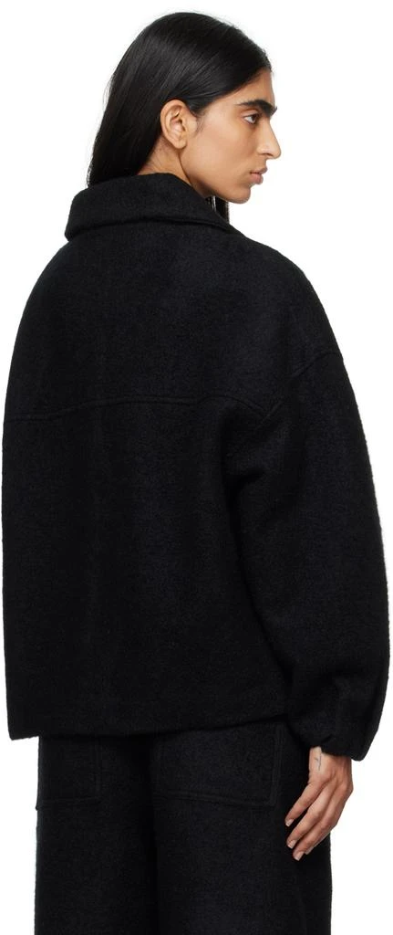 Deiji Studios Black Boiled Wool Coat 3