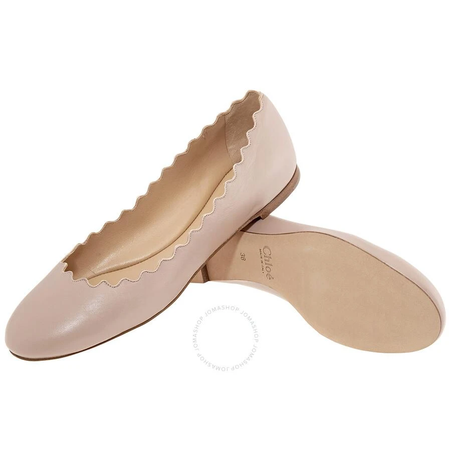 Chloé Ladies Scalloped Ballet Flats In Pink 2